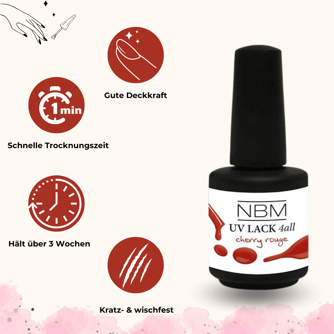 UV Lack 4 all cherry rouge