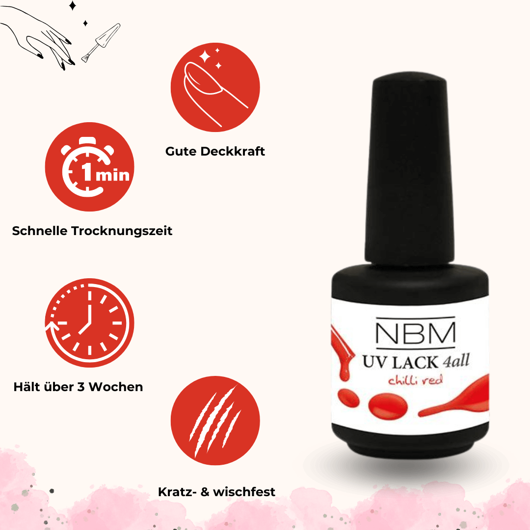 UV Lack 4 all chilli red