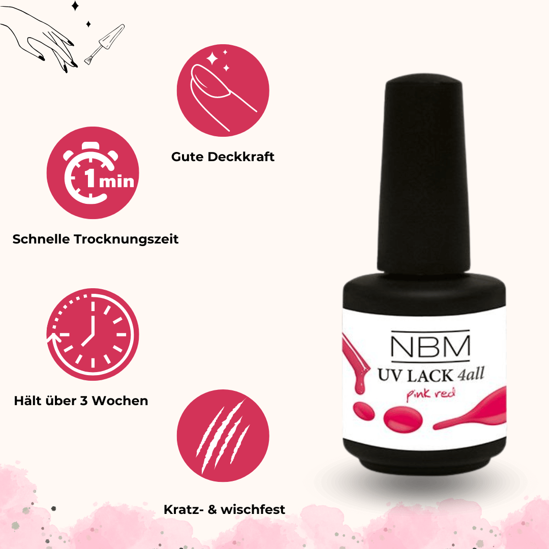 UV Lack 4 all pinky red