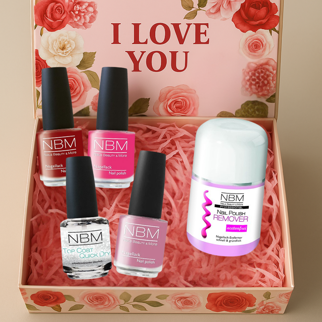 Nagellackset mit 3 Farblacken fertig verpackt đ