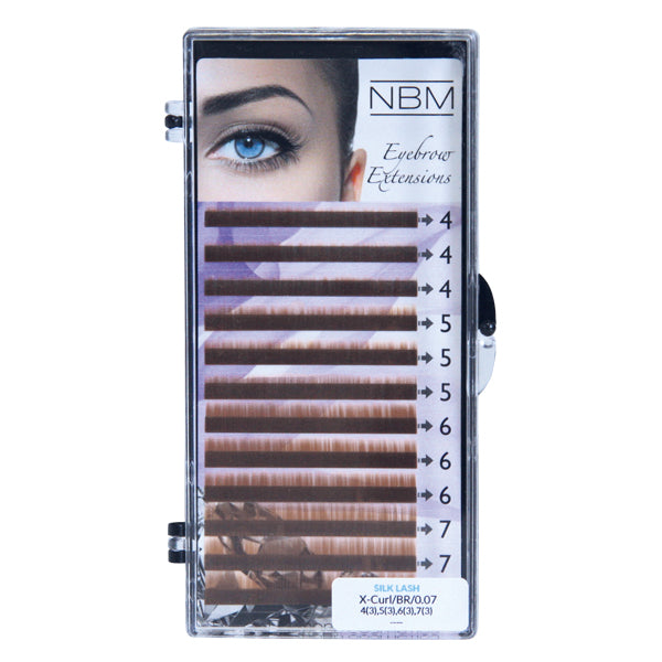 Eyebrow Lashes Flat-Curl 0,07 Mix light brown ABVERKAUF