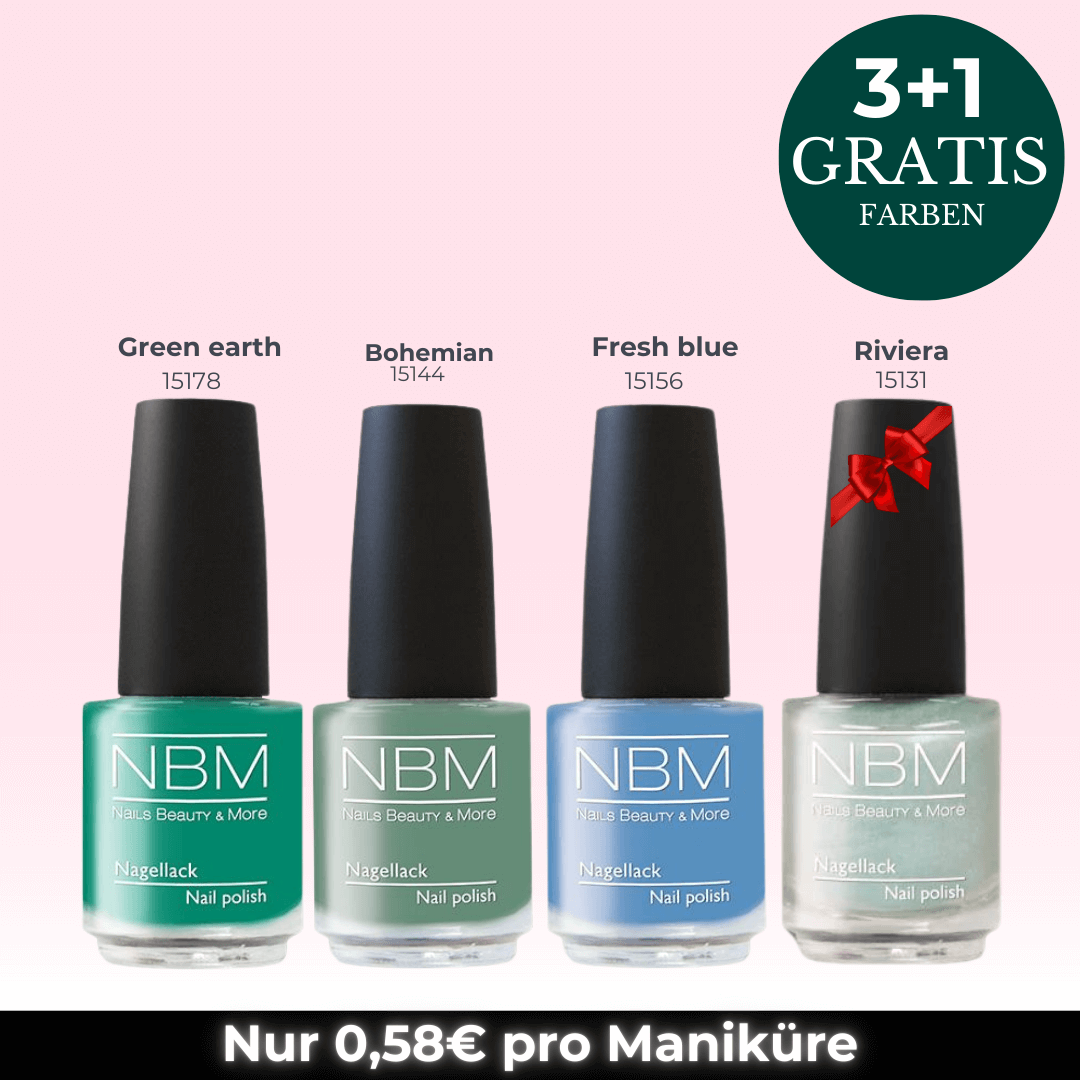3+1 Frühlings Nagellackset blue