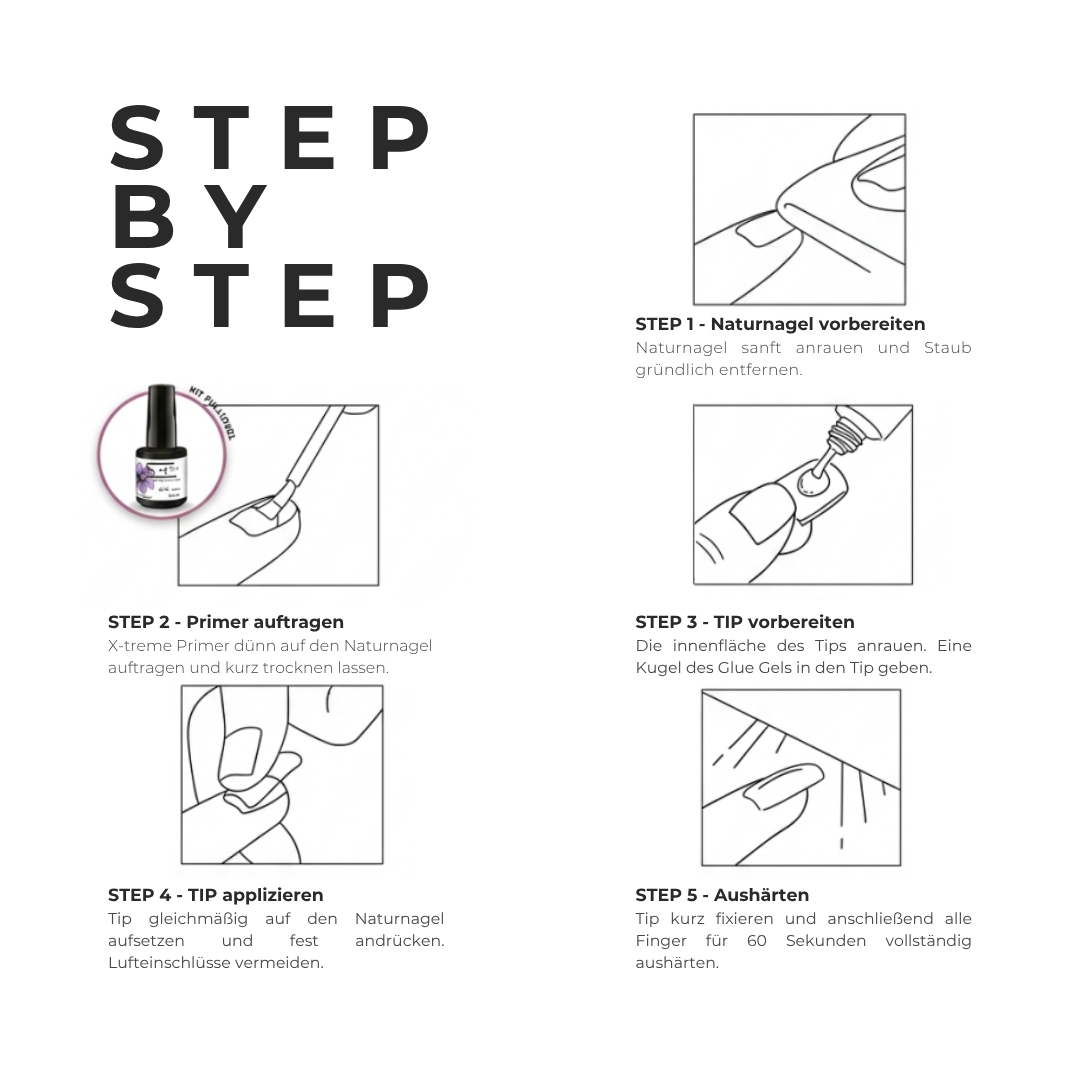 Press on Glue Gel