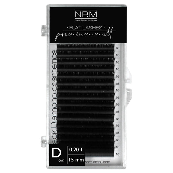 BDC Flat Lashes matt D-Curl 0,20 - 15mm ABVERKAUF