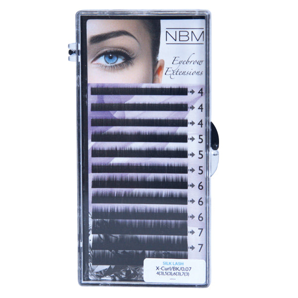 Eyebrow Lashes Flat-Curl 0,07 Mix black ABVERK