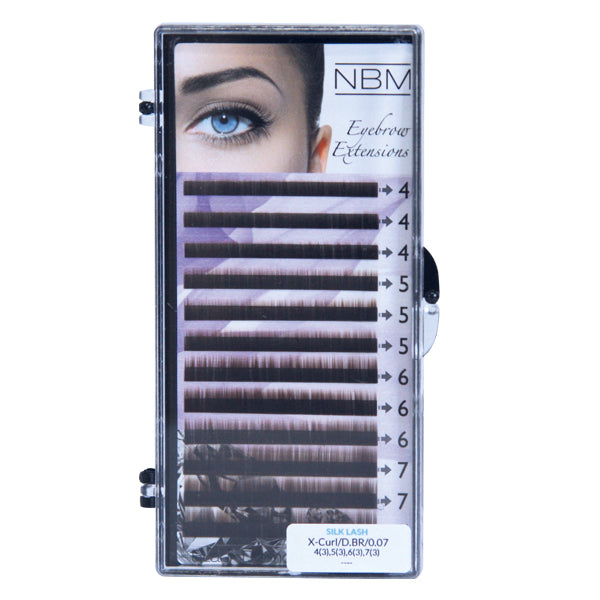 Eyebrow Lashes Flat-Curl 0,07 Mix dark  brown ABVE