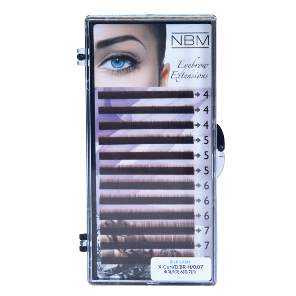 Eyebrow Lashes Flat-Curl 0,07 Mix hazelnut ABVERKA