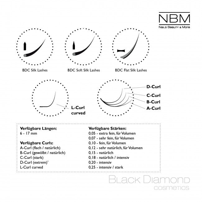 Silk Lashes B-Curl 0,20-16mm Mini Tray ABVERKAUF